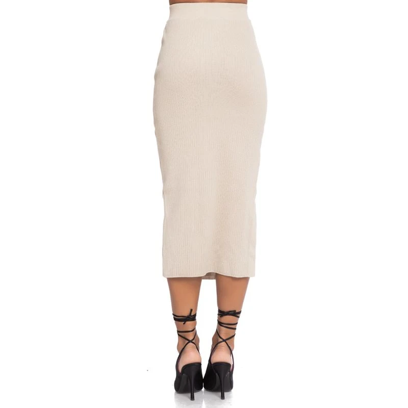 High-Slit Knit Midi Skirt 7 High-Slit Knit Midi Skirt - Image 7