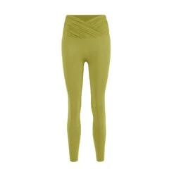 Johanna High Rise Ruffle Waist Leggings Golden Lime