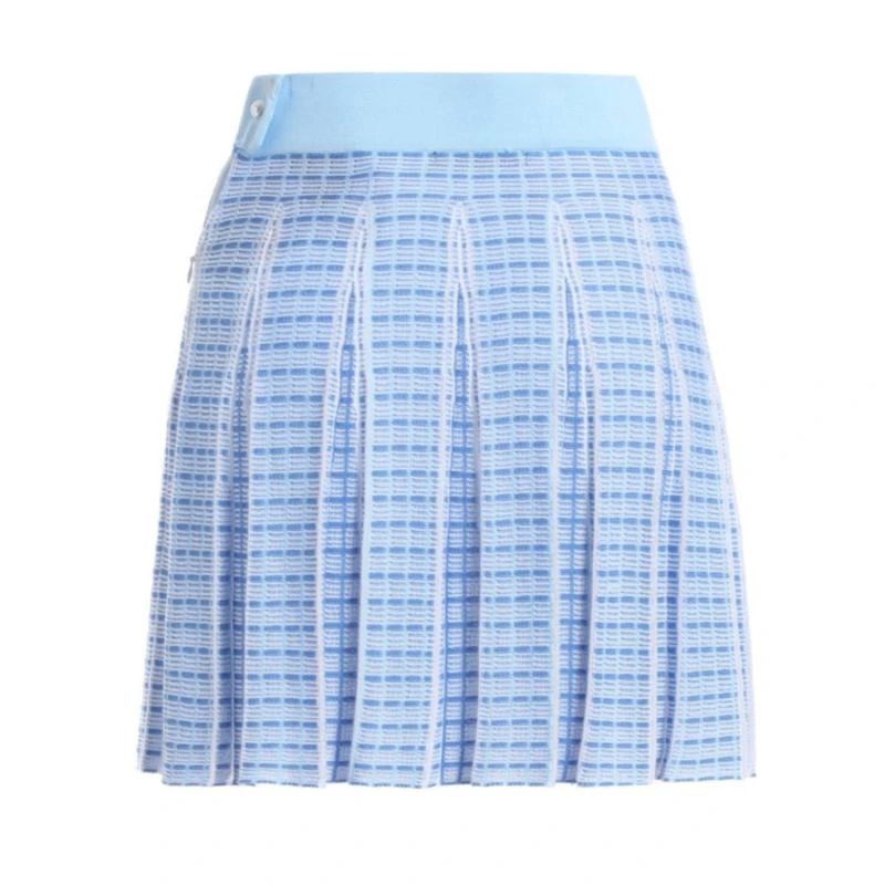 Elegant Tencel Pleated Mini Skirt Blue 2 Elegant Tencel Pleated Mini Skirt Blue - Image 2