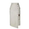 Sue Belted Pencil Skirt In Almond Milk