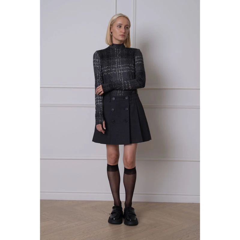 Lana Pleated Miniskirt In Sophisticated Grey 2 Lana Pleated Miniskirt In Sophisticated Grey - Image 2