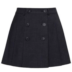 Lana Pleated Miniskirt In Sophisticated Grey