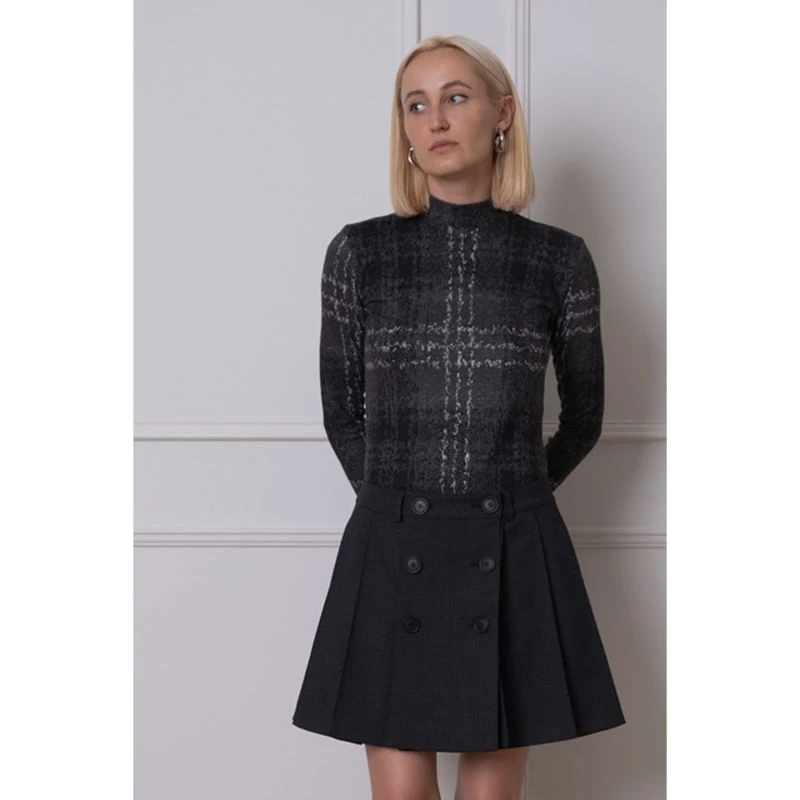 Lana Pleated Miniskirt In Sophisticated Grey 3 Lana Pleated Miniskirt In Sophisticated Grey - Image 3