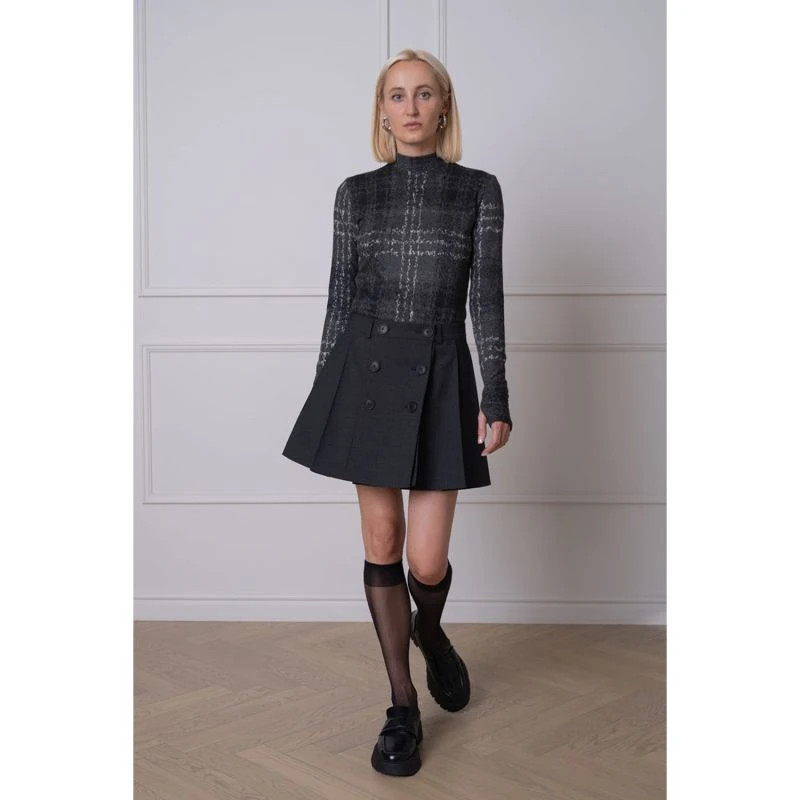 Lana Pleated Miniskirt In Sophisticated Grey 7 Lana Pleated Miniskirt In Sophisticated Grey - Image 7