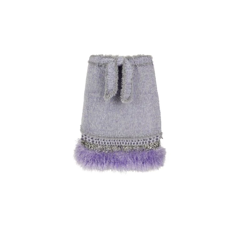 Lavender Handmade Knit Midi Skirt 1 Lavender Handmade Knit Midi Skirt