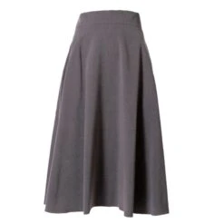 Lesly Grey A Line Midi Skirt