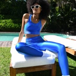 Lucette Leggings In Shiny Blue -Other || Traffic People Shop lucette leggings in shiny blue dbb8802c182262f796d85669f64643ea