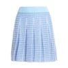 Elegant Tencel Pleated Mini Skirt Blue