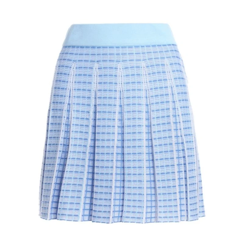 Elegant Tencel Pleated Mini Skirt Blue 1 Elegant Tencel Pleated Mini Skirt Blue