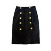 Majorelle Midi Skirt In Black Denim