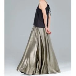 Gold Maxi Skirt -Other || Traffic People Shop masy495chqxv8vaulwiu