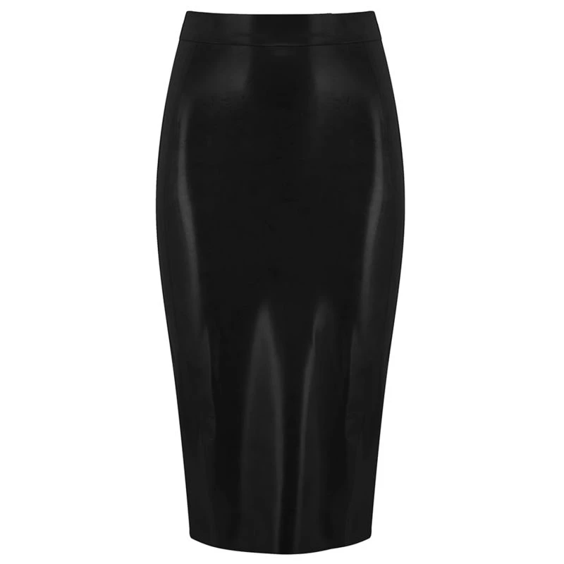 Latex Midi Skirt - Black 1 Latex Midi Skirt - Black
