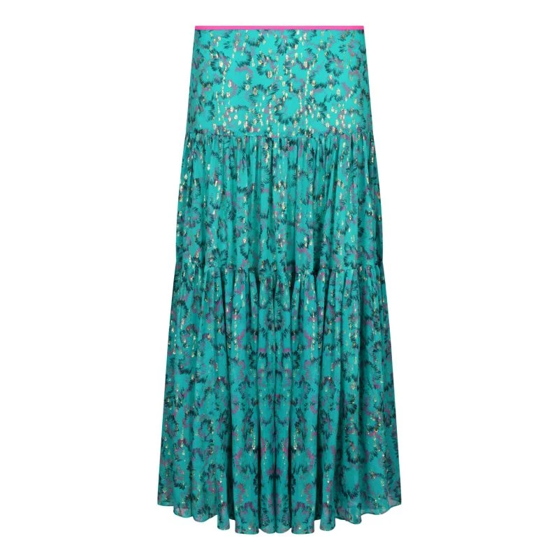 Midi Emma Skirt Turquoise Awakening Print 1 Midi Emma Skirt Turquoise Awakening Print