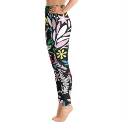 High Waist Yoga Leggings In Night Flowers -Other || Traffic People Shop mtft2txf5dpydudjvud8