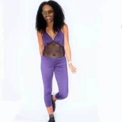 Naomi Bodysuit/Jumpsuit - Royal Purple With Black Mesh -Other || Traffic People Shop naomi catsuit royal purple with black mesh 68a5dea9f1ac180e3bfd388ea43e8b1d