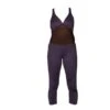 Naomi Bodysuit/Jumpsuit - Royal Purple With Black Mesh