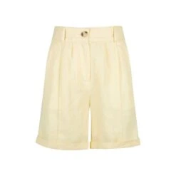 Vera Linen Lounge Short - Lemon Cream