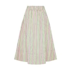 Niki Elasticated Waist Skirt Pink Stripe