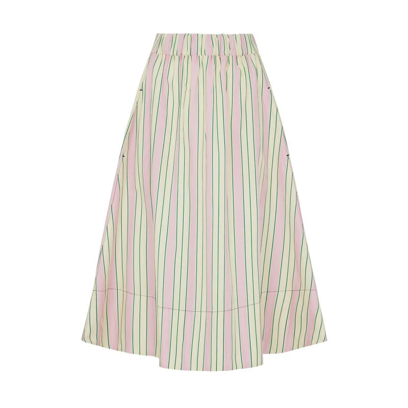 Niki Elasticated Waist Skirt Pink Stripe 1 Niki Elasticated Waist Skirt Pink Stripe