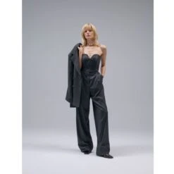 Lara Downtown Grey Corset Top -Other || Traffic People Shop nmovcoqjcq3wt1uaxafv