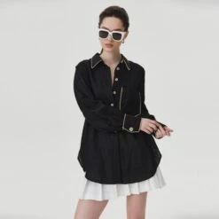 Oversized Linen Shirt In Black -Other || Traffic People Shop nq7nigu4jzkims77rh2z