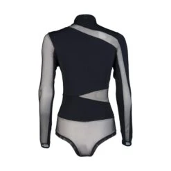 Long-Sleeved Tulle Seamed Bodysuit Nero Black -Other || Traffic People Shop ocrrmiqplycbevqy9ebh