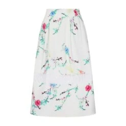White Blossom Midi Skirt