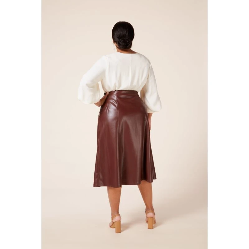 Panelled Leather Midi Skirt 7 Panelled Leather Midi Skirt - Image 7