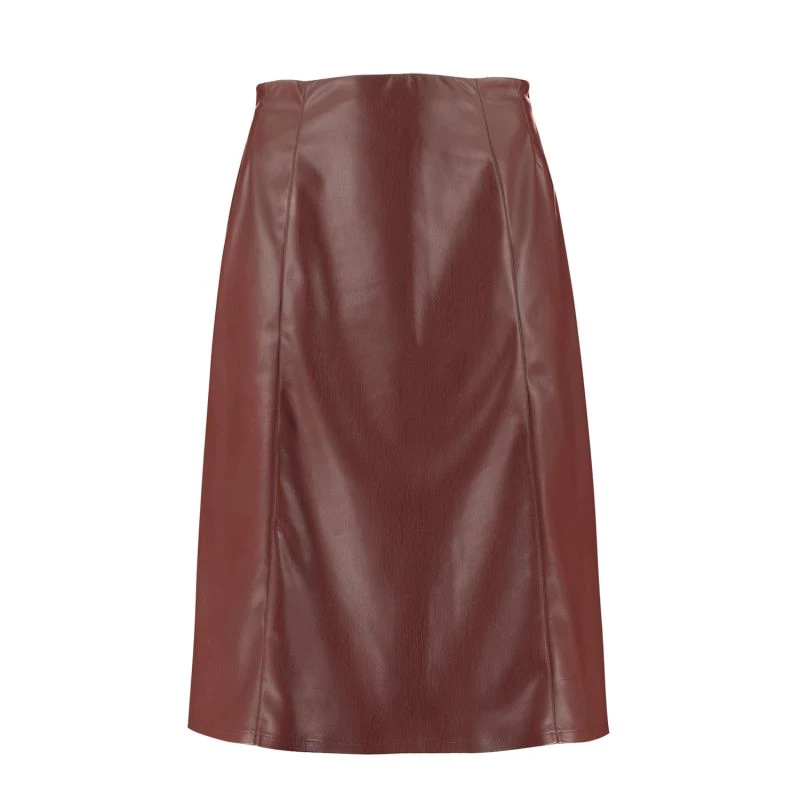 Panelled Leather Midi Skirt 1 Panelled Leather Midi Skirt