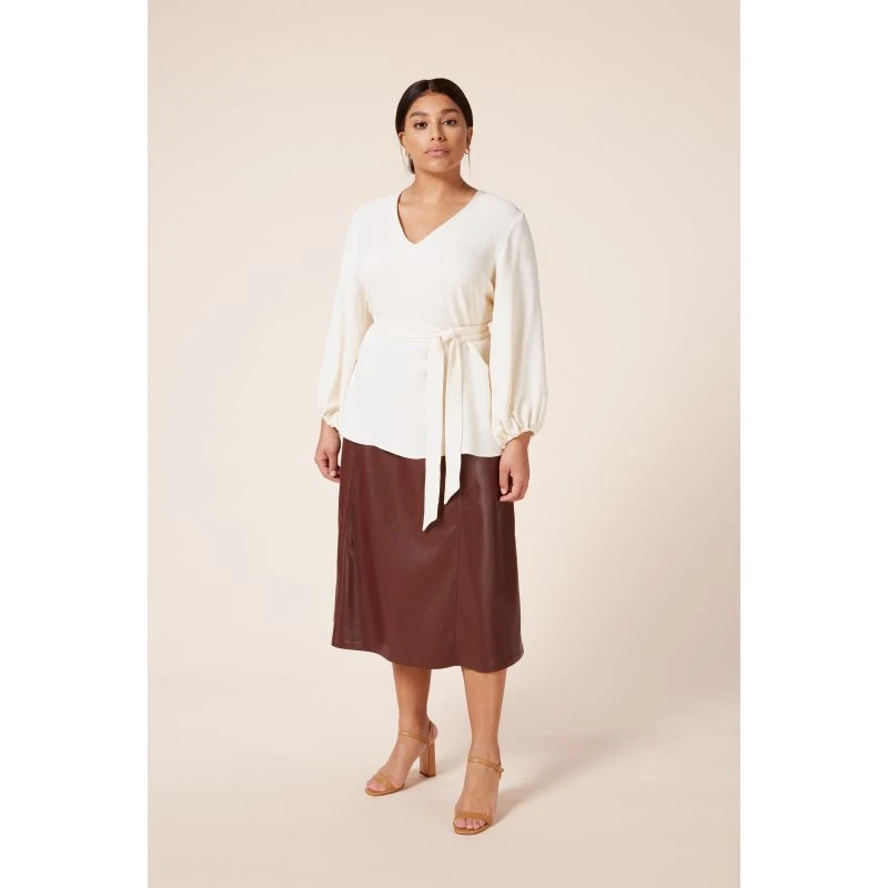 Panelled Leather Midi Skirt 6 Panelled Leather Midi Skirt - Image 6