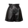 Black Faux Leather Shorts