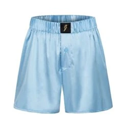 Satin Boxer Shorts - Blue