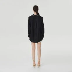 Oversized Linen Shirt In Black -Other || Traffic People Shop s8eroaqryj62ycnj7tdj