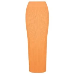 The Pisco Knit Skirt - Flame Orange