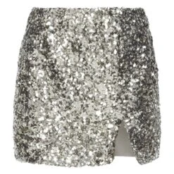 Sequin Mini Skirt Gold