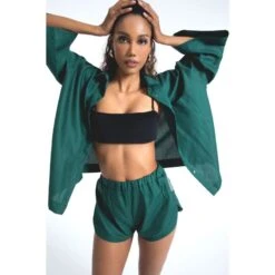 Sporty Lounge Kiss Cotton Shorts - Forest Green -Other || Traffic People Shop sporty lounge shorts eaac1260b33270fbef0b36ddf990e6af