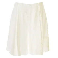 Castro Culotte Shorts With Pleats In White