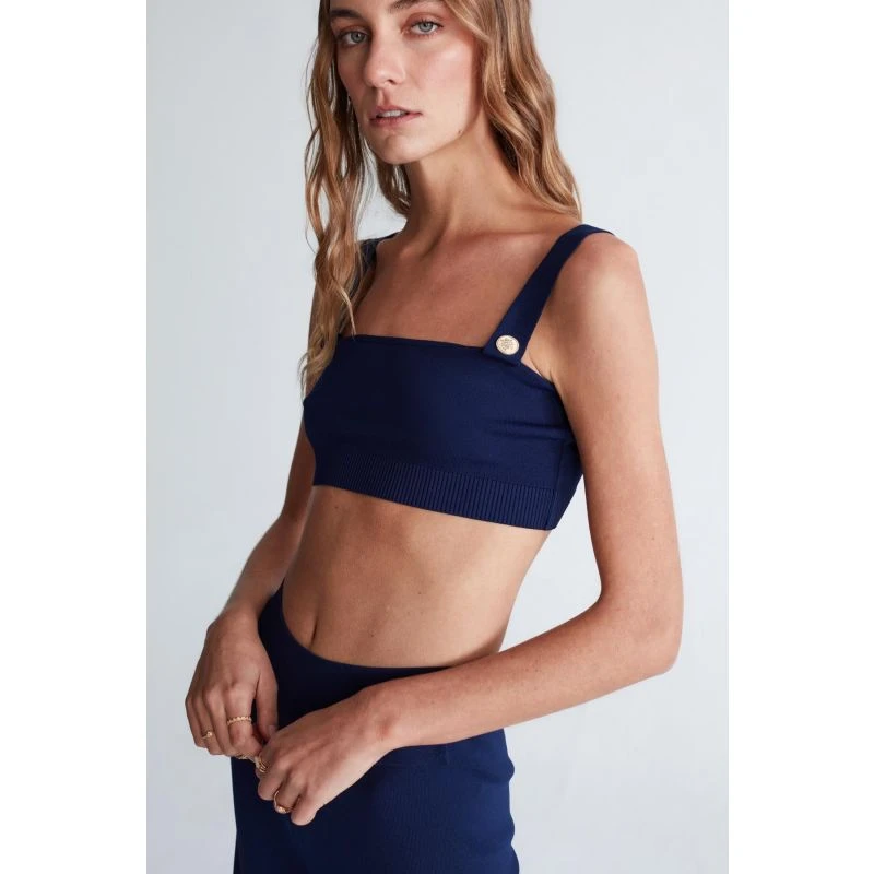 Elizabeth Knit Bralette In Navy Blue 6 Elizabeth Knit Bralette In Navy Blue - Image 6
