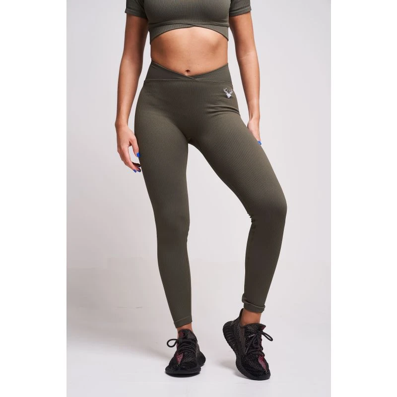 Evlan Recycled Rib Criss Cross Legging – Petrol 2 Evlan Recycled Rib Criss Cross Legging – Petrol - Image 2