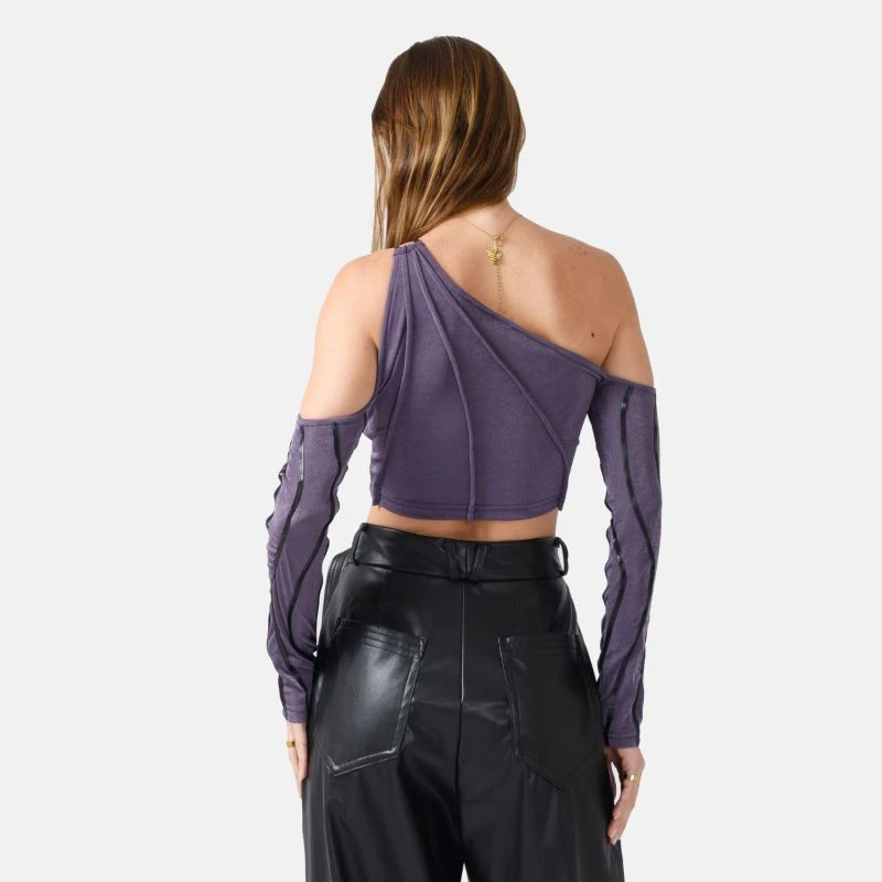 Temptation – Purple Long Sleeve Crop Top 5 Temptation – Purple Long Sleeve Crop Top - Image 5