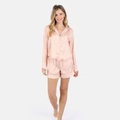Nina Silk Pajama Short Set - Peach -Other || Traffic People Shop uz1pilahtzlev9xpj7cb