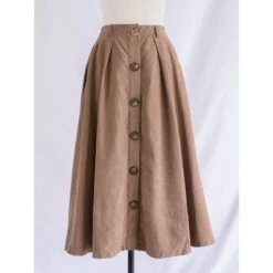 Vintage Chiffon Rich Brown Button Detailed Skirt -Other || Traffic People Shop vintage chiffon rich brown button detailed skirt 15db0f8c64a1af02b82ab7741292c1dc