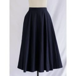 Vintage Flared Rich Navy Blue Cotton Skirt -Other || Traffic People Shop vintage flared rich navy blue cotton skirt b6f8c7014299a4503af84e45bfbb88e9