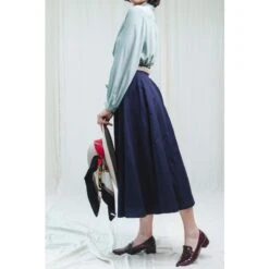 Vintage Flared Rich Navy Blue Cotton Skirt -Other || Traffic People Shop vintage flared rich navy blue cotton skirt e914fcd377af1b9eb4199610e1df2591