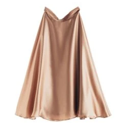 Fluttering Silk Midi Skirt - Gold