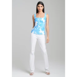 Caterina Stretch Knit Tank Top In Blue Coral -Other || Traffic People Shop wgfej3iurxnrnobovob1