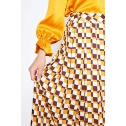 Checkerboard Midi Skirt -Other || Traffic People Shop wgjsazj2mnwhhzyd2qpm