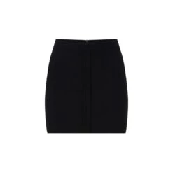 Dark Gray Geometric Front Detail Skirt