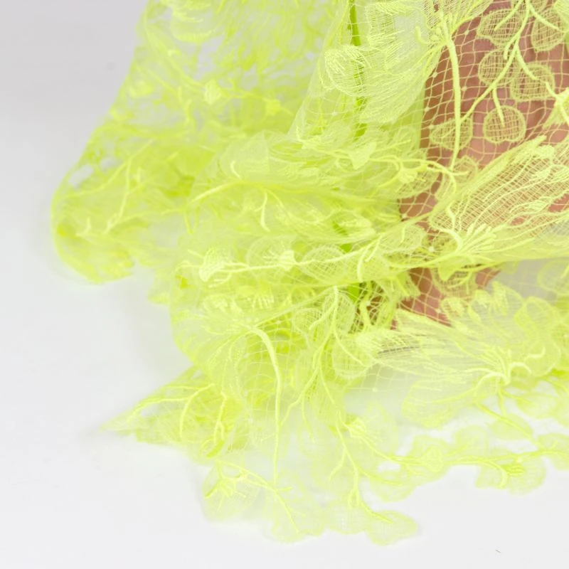 Leilani - Neon Green Embroidered Mesh Maxi Skirt 9 Leilani - Neon Green Embroidered Mesh Maxi Skirt - Image 9