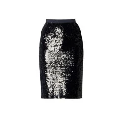 Hanna Sequinned Velvet Pencil Skirt